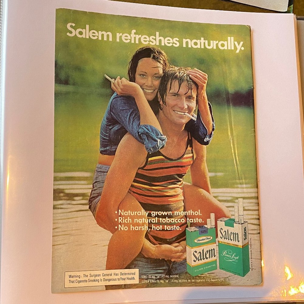 Vintage 70s Sport Magazine Double-Sided Ad Poster